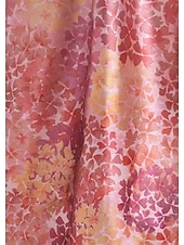 billiga Blommor-A-linjig Aftonklänning Hög Slits Klänning Strand Bröllop Formell Bröllop Gäst Golvlängd Ärmlös V-hals Ficka Satin med Blommönster Slits Ficka Derby Klänning Racedag Klänning Bröllop Gäst Klänning 2025