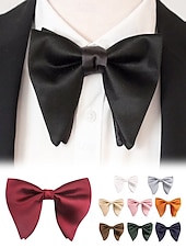cheap Men&#039;s Ties &amp; Bow Ties-Men&#039;s Burgundy Satin Bow Tie – Classic Formal Wedding &amp; Party Accessory