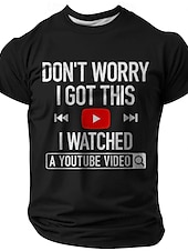 billiga Roliga T-shirts för män-Herr Rolig Slang T-shirt Kortärmad T-shirt 3D-tryck Rund hals Skjorta Mode Dagligen Gata Dagligen Svart Blå Mörkgrå Sommar Vår Kläder S M L XL XXL XXXL