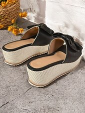 Недорогие Женские сандалии-босоножки на танкетке с золотистым металлическим бантом для женщин - гламурные босоножки на платформе для повседневных летних прогулок