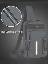 cheap Men&#039;s Bags-Men&#039;s Waterproof Chest Bag and Crossbody Sling Bag – Durable Multi-Pocket Design for Outdoor Travel, Sports and Daily Use Color Black Army Green Dark Blue