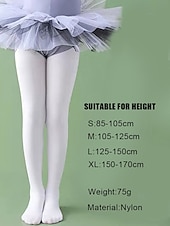 お買い得  レディースソックス-女の子用バレエダンスタイツ - 練習、リサイタル、パフォーマンスに最適な伸縮性のある快適な白いストッキング