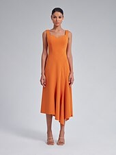 cheap Chiffon Dress-Asymmetric Sweetheart Neckline Dress