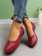 ieftine Pantofi Joși de Damă-pantofi dama din piele lacuita cu model crocodil – pantofi eleganti si confortabili pentru tinuta de birou si ocazii formale