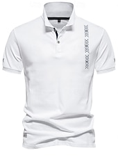 abordables Polo Élite para Hombres-Hombre polo de punto polo de negocios Formal Trabajo Cuello Vuelto Manga Corta Geométrico Botones Verano Negro Blanco Azul Piscina Gris polo de punto