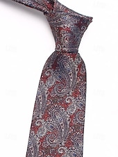 baratos Gravatas masculinas e gravatas borboleta-gravatas masculinas vintage com estampa floral e paisley – conjunto elegante de gravatas de seda para casamentos, eventos formais e roupas de escritório