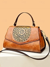 olcso Kézitáskák és bevásárlótáskák-vintage virágos gravírozott műbőr kézitáska – női retro crossbody táska felső fogantyúval alkalmi és hivatalos alkalmakra bor fekete fehér