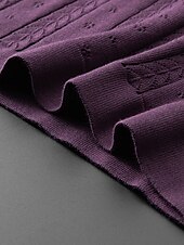 cheap Men&#039;s Elite Polo-Men&#039;s Business Casual Button Classic Short Sleeve Vintage Fashion Solid Color Hollow Out Buttons All Seasons Black White Purple Brown