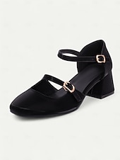 economico Anni &amp;#39;50-scarpe da donna con tacco a blocco mary jane retrò – pelle verniciata verde brillante con cinturini regolabili, perfette per ufficio, feste e outfit casual