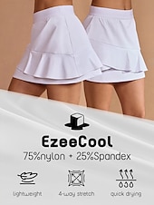 olcso Női golfruhás-golf tenisz skorts fehér alsó női golf öltözék ruhák ruhák viselet ruházat kétrétegű