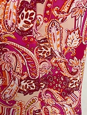billige Tanks og camisole til kvinner-Dame Top Camisole Tank Top Paisley Stilren Casual Ermeløs Halter Neck Vanlige Topper Daglig Trykk Fuchsia Sommer