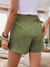 economico Pantaloncini-Per donna Chino Skort Pantaloncini a farfalla Di tendenza Streetwear Breve Vita alta Liscio comodo Morbido Comodo Media elasticità Esterno Strada Verde Estate Standard