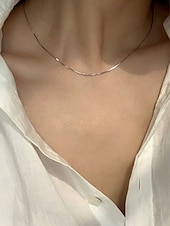 abordables Accesorios-Collar Cromo Mujer Moda Estilo lindo Clásico Boda Forma Geométrica Gargantillas Para Diario