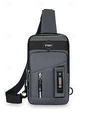 cheap Men&#039;s Bags-Men&#039;s Waterproof Chest Bag and Crossbody Sling Bag – Durable Multi-Pocket Design for Outdoor Travel, Sports and Daily Use Color Black Army Green Dark Blue