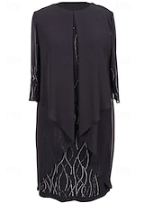abordables Robe de cocktail-Femme robe longue Robe casual Robe Trapèze Elégant mode Décontractées Soirée du quotidien Fiançailles Standard Plein Sans Manches Col Ras du Cou Noir Bleu de minuit Eté Printemps