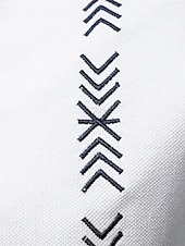 abordables Polo Élite para Hombres-Hombre polo de punto polo de negocios Formal Trabajo Cuello Vuelto Manga Corta Geométrico Botones Verano Negro Blanco Azul Piscina Gris polo de punto