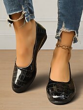 ieftine Pantofi Joși de Damă-pantofi dama din piele lacuita cu model crocodil – pantofi eleganti si confortabili pentru tinuta de birou si ocazii formale