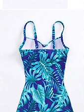 billiga Onesies-Dam Badkläder En bit Baddräkt Öppen rygg Magkontroll Hög midja Smal Semester Standkläder Grafisk V-hals Ärmlös Baddräkter