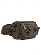 levne Pánské tašky-pánská odolná plátěná crossbody kabelka s více kapsami – ležérní outdoorová taška přes rameno pro cestování, turistiku a každodenní použití černá armádní zelená hnědá