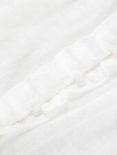 abordables robes imprimées en coton et lin-Femmes Mini Robe Robes inspirées du lin Robe en coton et lin Robe trapèze Élégant Basique Occasionnel Vacances Soirée Travail Coupe régulière Uni manche longue Col haut Blanche Été Printemps Automne