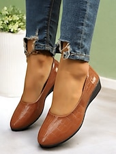 ieftine Pantofi Joși de Damă-pantofi dama din piele lacuita cu model crocodil – pantofi eleganti si confortabili pentru tinuta de birou si ocazii formale