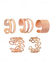cheap Women&#039;s Earring-Gold Ear Cuff Set – Non-Piercing Alloy Ear Wraps with Unique Design, Minimalist Style for Women, Perfect for Parties, Everyday Wear and Gifts