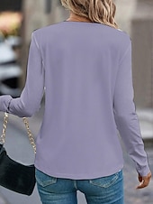 economico Maglietta Animali-Per donna Maglietta Animale Casual Manica Lunga Girocollo Top Regolari Quotidiano Stampato Viola Primavera Autunno