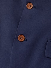 billiga Linne blazer-Maskulin Sportjacka Lin Blazer Mode Avslappnad Sommar Enfärgad Blå Lila Grön Skräddarsydd Passform Enknäppt Två knappar