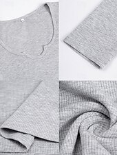 billige Plain t-skjorte-Dame Skjorte Bluse Helfarge Stilfull Fritid Langermet V-hals Vanlige topper Daglig Rynket Navyblå Grå Sommer Vår