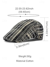 abordables Chapeaux pour hommes-casquette plate à carreaux pour homme – chapeau gavroche de style vintage pour la Saint-Patrick, tenues décontractées, activités de plein air et vêtements de tous les jours