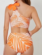billiga Bikiniset i 3 delar-Dam Badkläder Bikini Tre delar Kalsonger Baddräkt Öppen rygg Smal Semester Standkläder Löv Halterneck Ärmlös Baddräkter