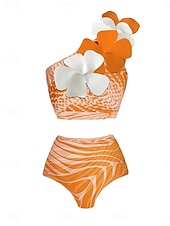 billiga Bikiniset i 3 delar-Dam Badkläder Bikini Tre delar Kalsonger Baddräkt Öppen rygg Smal Semester Standkläder Löv Halterneck Ärmlös Baddräkter