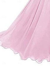 cheap Bridesmaid Dresses-A-Line Bridesmaid Dress V Neck Short Sleeve Elegant Floor Length Chiffon with Split Front 2022