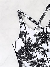 voordelige Tankini&#039;s-Dames Zwemkleding Bikini 2 stuks Jongen been Zwempak Blote rug Slank Vakantie Strand Kleding Grafisch U-hals Mouwloos Badpakken