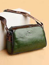 cheap Crossbody Bags-Women&#039;s Vintage Faux Leather Crossbody Shoulder Bag – Elegant and Compact Design with Adjustable Strap, Perfect for Daily Use, Travel, and Casual Outings Black White Brown