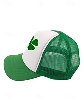 billige Herrehatter-st. patrick&#039;s day lastebilhatter - kløver og morsomme slagorddesign for menn og kvinner, grønne og hvite justerbare capser for feriefester, parader og festlige feiringer