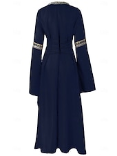  Retro Antiguo Medieval Renacimiento Hasta el Tobillo Vestidos irlandesa Vikingo forastero Tallas Grandes élfico Disfraz Mujer Disfraz de carnaval Celta Víspera de Todos los Santos Carnaval LARP Feria