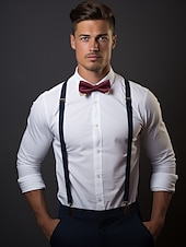 preiswerte Krawatten &amp;amp; Fliegen für Herren-Burgunderfarbenes Herren-Fliegenset mit Goldspitze, Einstecktuch und rosa Anstecknadel – elegante Accessoires für Hochzeiten, Partys und formelle Anlässe