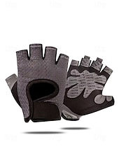 abordables Guantes de hombre-Guantes de ciclismo transpirables de medio dedo con agarre antideslizante: guantes deportivos ligeros y acolchados para hombres y mujeres, perfectos para andar en bicicleta, hacer ejercicio en el gimnasio y actividades al aire libre.