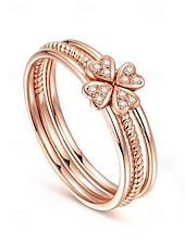 preiswerte Damenringe-Stapelbares Herzring-Set aus Silber für Damen – elegantes, kristallverziertes Design für Verlobung, Jahrestag oder den Alltag