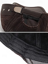 billiga Herrhattar-vintage brun newsboy baskerkeps med strukturmönster och brätte i konstläder, snygg platt keps för män, perfekt för vardagskläder, bilkörning och utomhusaktiviteter