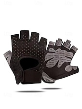 abordables Guantes de hombre-Guantes de ciclismo transpirables de medio dedo con agarre antideslizante: guantes deportivos ligeros y acolchados para hombres y mujeres, perfectos para andar en bicicleta, hacer ejercicio en el gimnasio y actividades al aire libre.