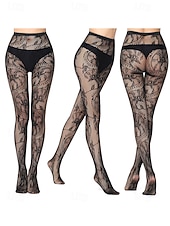 Недорогие Женские носки-Комплект из 2 пар женских колготок в сеточку с кружевным узором – прозрачные колготки с шевронным и цветочным узором для вечеринок, клубной одежды и моды