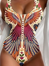 abordables Bañadores de una pieza-Bañadores de mujer bañador de una sola pieza ropa de playa de verano bañadores gráficos de paisley y sin mangas