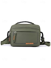 economico Borselli da uomo-borsa a tracolla in nylon impermeabile con più scomparti con cerniera, borsa a tracolla leggera per uomo, perfetta per viaggi, lavoro e attività all&#039;aperto, verde militare, blu scuro