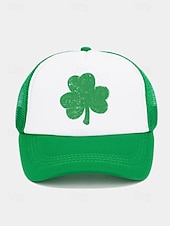 billige Herrehatter-st. patrick&#039;s day lastebilhatter - kløver og morsomme slagorddesign for menn og kvinner, grønne og hvite justerbare capser for feriefester, parader og festlige feiringer