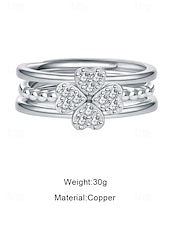 preiswerte Damenringe-Stapelbares Herzring-Set aus Silber für Damen – elegantes, kristallverziertes Design für Verlobung, Jahrestag oder den Alltag