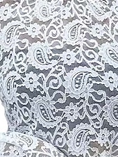 levne Krajkové topy-Dámské Krajkový sestřihový top stylové Dlouhý rukáv Tričkový Běžné topy Krajka světle růžově šedá Bílá Léto Jaro
