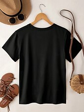 billiga Djur tee-Dam T-shirt Hund Ledigt Kortärmad Rund hals Vanliga toppar Dagligen Mönster Svart Sommar