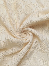 economico gamba larga e vita alta-Per donna Sfacciato Di tendenza Streetwear Moda Lunghezza intera Vita alta Liscio Pizzo Lavorato a maglia comodo Morbido Comodo Media elasticità Esterno Da mare Feste Tessuto almond Estate Primavera